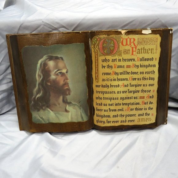 Lord's Prayer Book - painted and lacquered - very pretty! - Picture 1 of 3